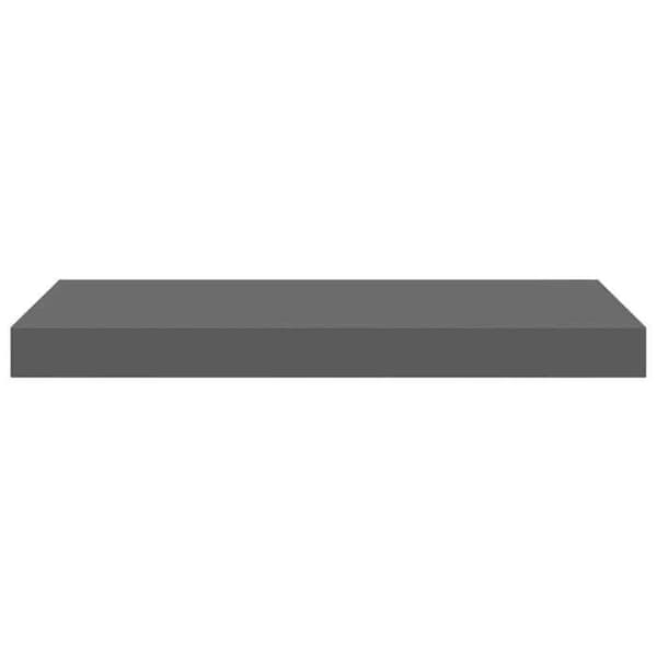 Maison Exclusive - Kelluva seinähylly Harmaa kiiltävä 50x23,5x3,8 cm MDF