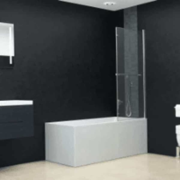 Maison Exclusive - Fällbar duschkabin 2 paneler ESG 95x140 cm Krom