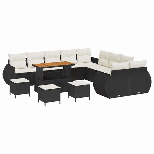 Maison Exclusive - Trädgårdsoffmöbelset 14 pc 14-Sittplatser