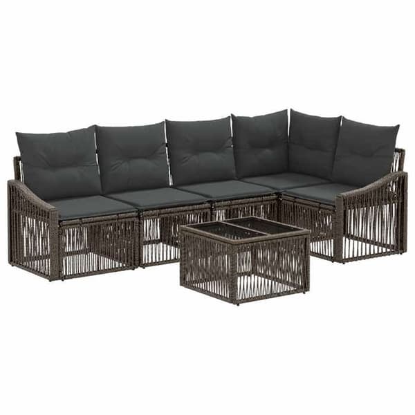 Maison Exclusive - 6-delt have-sofa sæt i grå polyrotin
