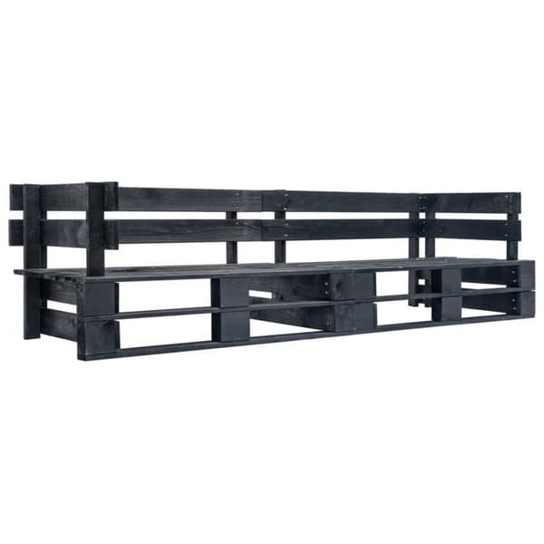 Maison Exclusive - Sort træ 2-personers have-sofa