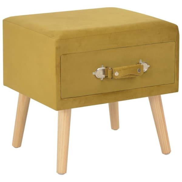 Maison Exclusive - Sängbord 2 st Senap 40x35x40 cm Sammet Senap