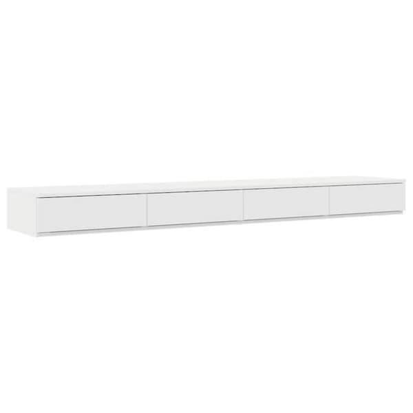 Sengekufferter - EKSKLUSIV HUS - 200 x 36,5 x 16,5 cm - Hvid - Ingeniørtræ - Trykåbning Vit