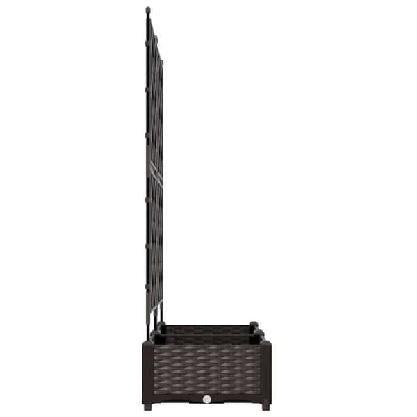 Cache-pot / havekrukke - MAISON EXCLUSIVE - Rektangulær 80 x 40 x 125,5 cm - 2 stk. - Brun - Holdbar polypropylen brun