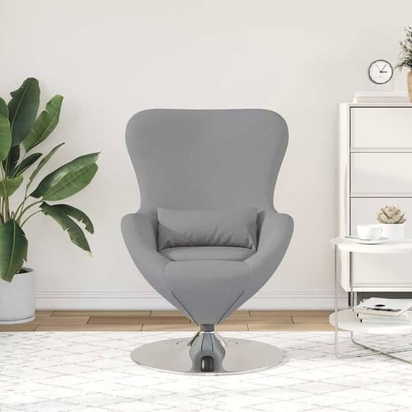 Maison Exclusive - Æg stol Lys grå 63 x 73 x 90 cm stof