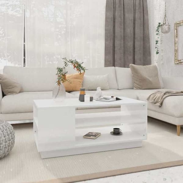 Bord - EKSKLUSIV HUS - 102 x 55 x 43 cm - Hvid - Spånplader - Stor opbevaring Vit