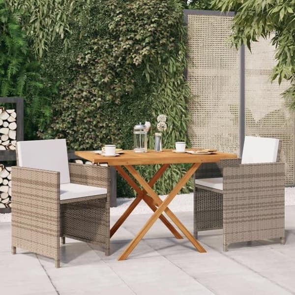 Maison Exclusive - Have spisebordssæt 3 dele med puder Beige