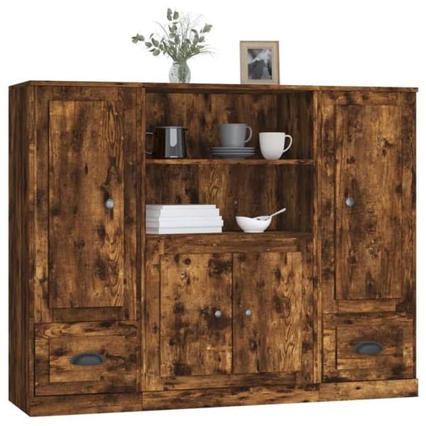 Buffet - Maison Exclusive - røgfyldt egetræ ingeniørtræ - stort opbevaring - tidløst design