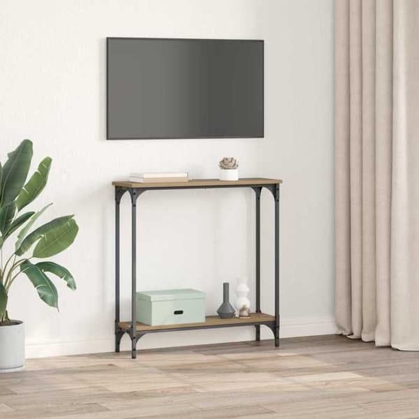 Maison Exclusive - Konsolbord Ek hantverk 75 x 22,5 x 75 cm
