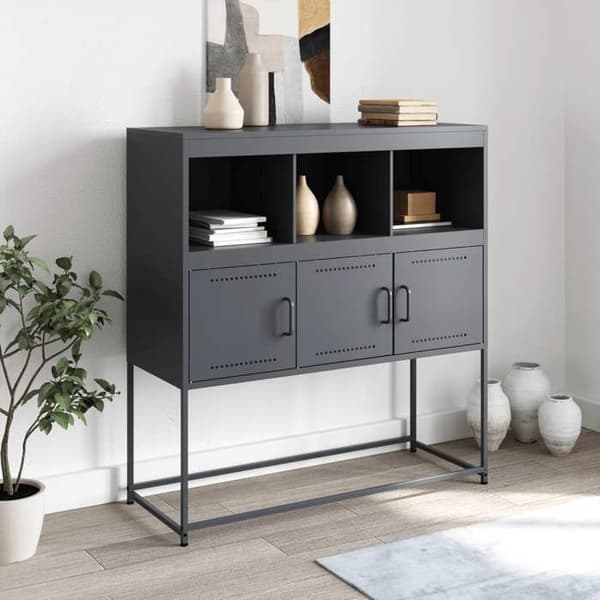 Maison Exclusive - Buffé antracit 100,5x39x107 cm stål