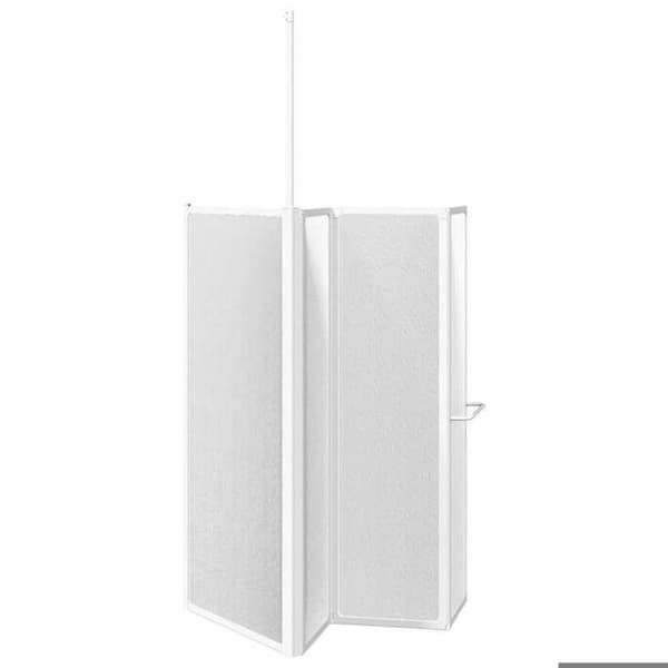 Maison Exclusive - Badkarsskydd i L 70x120x137 cm 4 vikbara paneler Vit
