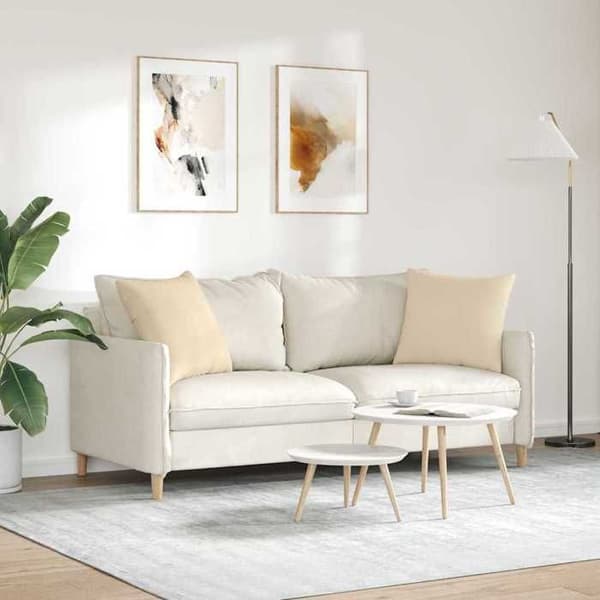 Soffkuddar - EXKLUSIV HEM - 2 stycken - Kräm - 50 x 50 cm - Polyesterfyllning Grädde