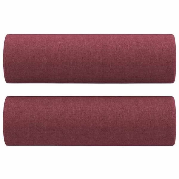 Maison Exclusive - Sæt af 2 sofaer med bordeaux røde puder i stof