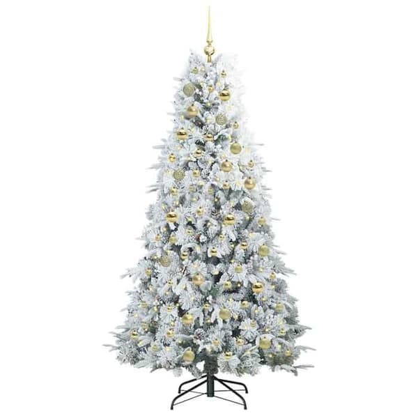 Konstgjord julgran - EXKLUSIV HEM - Kotte - 180 cm - Vit - LED USB Vit