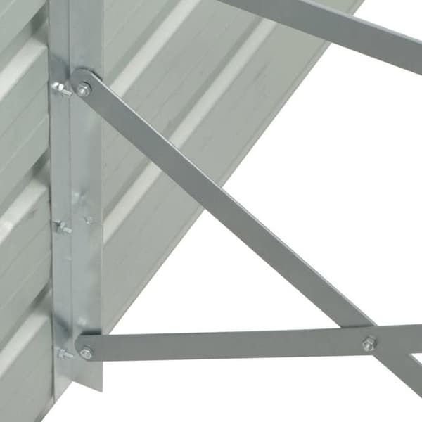 Höjd planteringslåda - EXKLUSIV HEM - 400 x 80 x 77 cm - Galvaniserat stål - Brun - Rektangulär brun