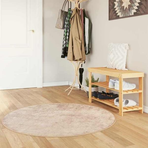 Maison Exclusive - Løber Tæppe MARSA Beige 120 x 120 cm Polyester og PVC