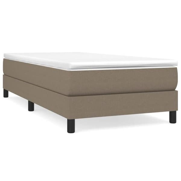 Maison Exclusive - Sängram med ribbor taupe 100x200 cm tyg mol