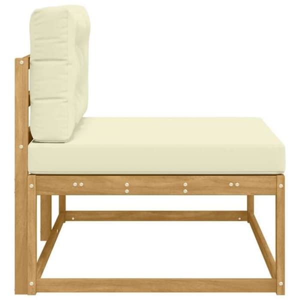Maison Exclusive - Utomhus Ändsoffa med Vit Kudde 115 x 83 x 73 cm Polyester Vit