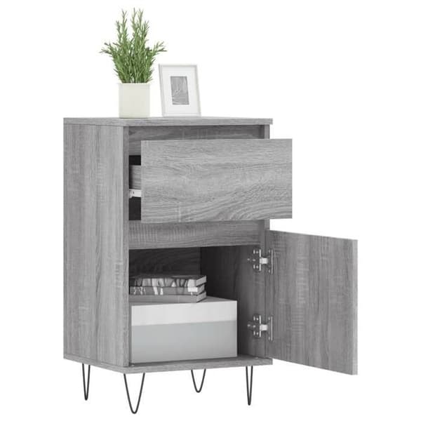Maison Exclusive - Bufféer 2 st sonoma grå 40x35x70 cm ingenjörsträ