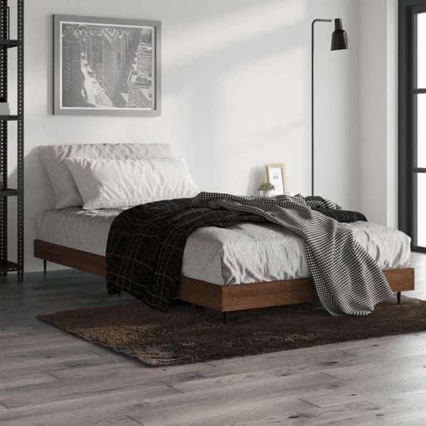 Maison Exclusive - Sengestel uden madras i brunt egetræ 100x200 cm Brun ek