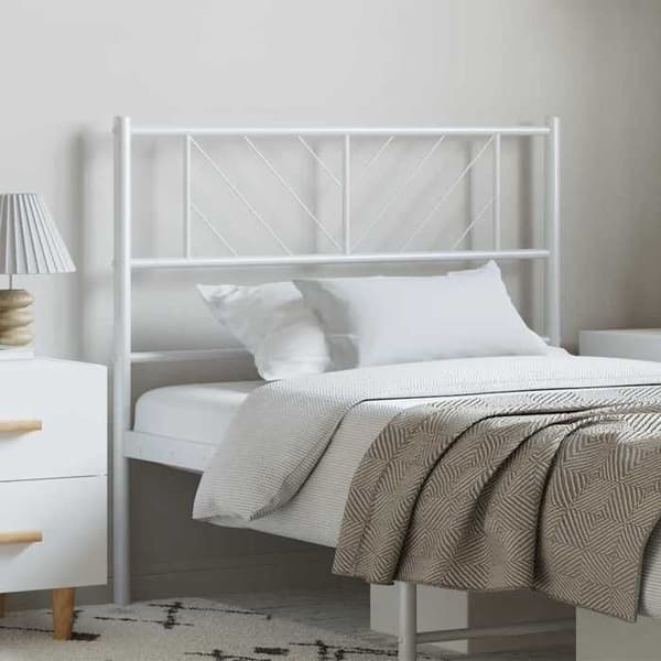 Maison Exclusive - Erstatnings hovedgærde metal hvid 100 cm