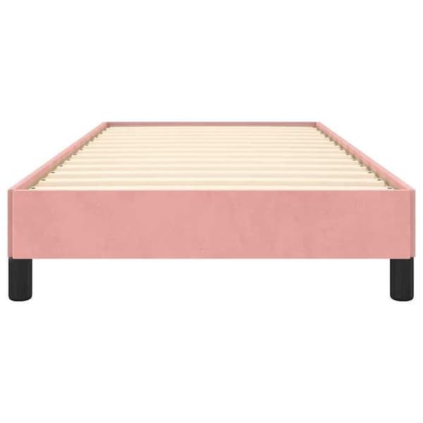 Maison Exclusive - Sängram utan madrass rosa 90x200 cm sammet