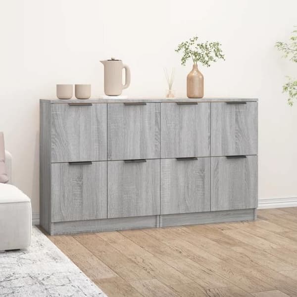 Maison Exclusive - Buffeter 2 stk Sonoma grå 60x30x70 cm Ingeniørtræ Sonoma grå