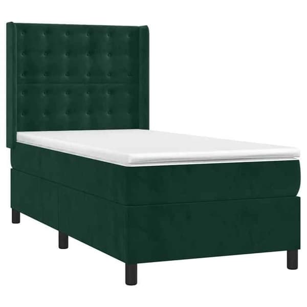 Maison Exclusive - Sänkyyn tarkoitettu latisse-matto, LED Vihreä 90x190cm Sametti