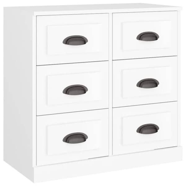 Maison Exclusive - Buffeter 2 stk hvidt ingeniørtræ