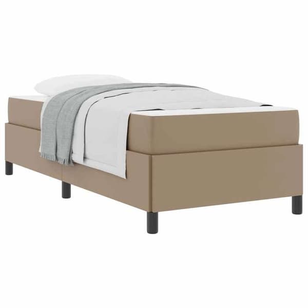 Maison Exclusive - Sängram med madrass Cappuccino 90 x 200 cm tyg