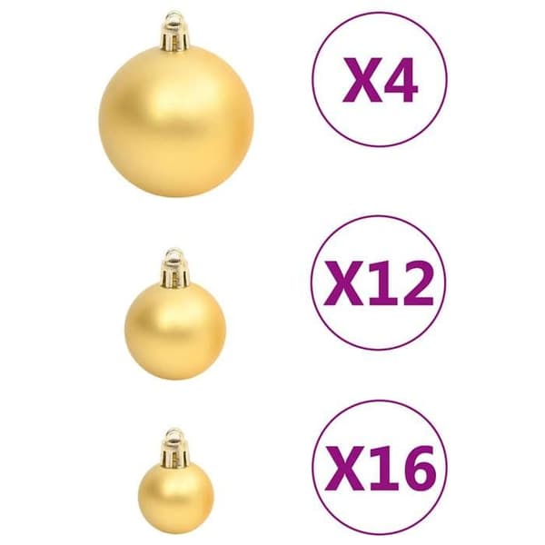 Maison Exclusive - Set med 111 stycken julkulor i guld av polystyren