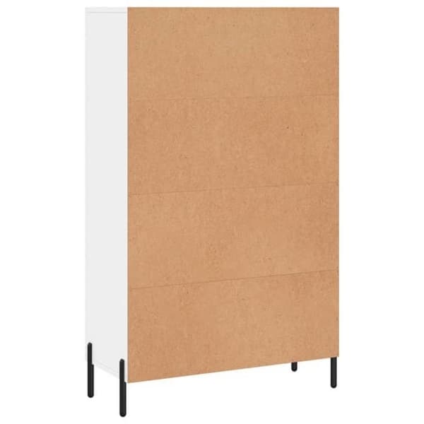 Maison Exclusive - Buffé hög vit glänsande 69,5x31x115 cm ingenjörsträ Vit