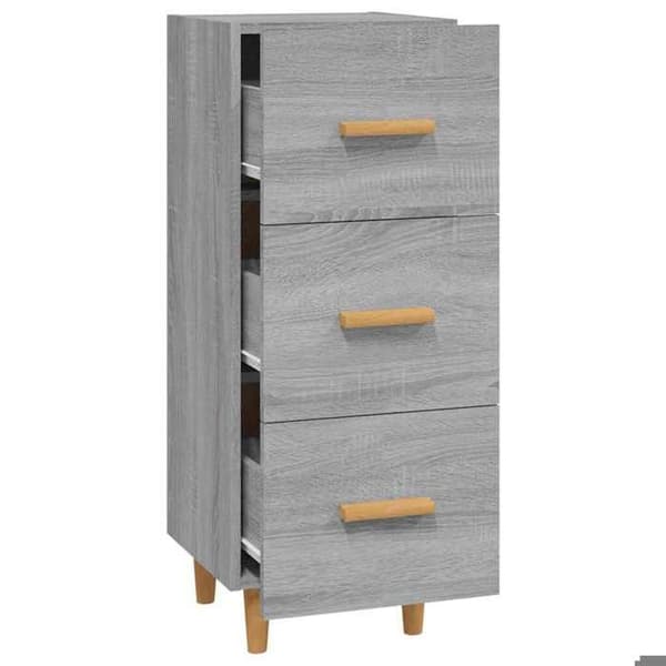 Maison Exclusive - Buffet Sonoma grå 34,5x34x90 cm Ingenjörsträ Grå