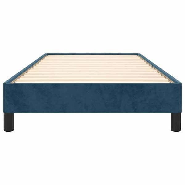 Maison Exclusive - Sängram utan madrass mörkblå 90x200 cm sammet