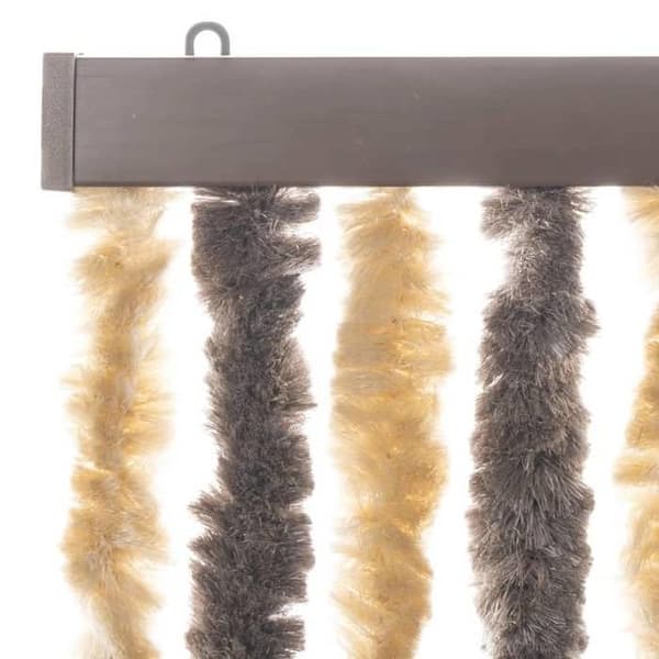 Maison Exclusive - Mørkebrun og beige fluenet 90x200 cm chenille