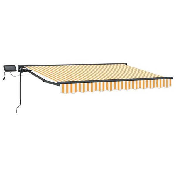 Maison Exclusive - Manuell rullgardinsram med LED 3 x 2,5 m