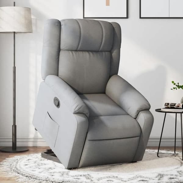 Maison Exclusive - Lätt grå recliner i tyg Ljusgrått