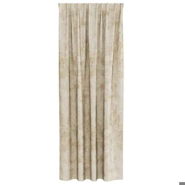 Maison Exclusive - Gardiner i sammet 2 st Kräm 225 x 140 cm Sammet Grädde