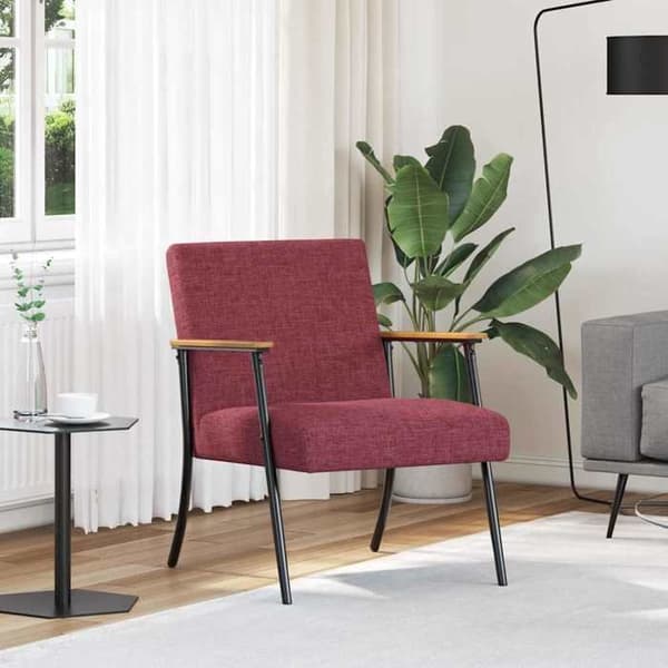 Maison Exclusive - Bordeaux stof lænestol