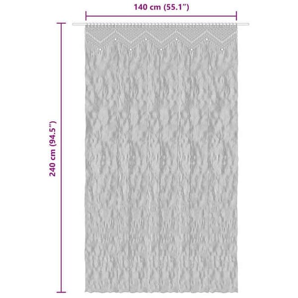 Maison Exclusive - Makrameekangas Sininen 140x240 cm Puuvilla
