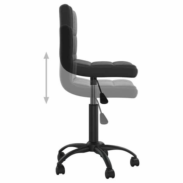 Maison Exclusive - Sort velour kontorstol med drejefunktion Svart