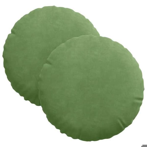 Maison Exclusive - Sittkuddar 2 st Sammet Ljusgrön Ø30 x 13 cm Ljusgrön