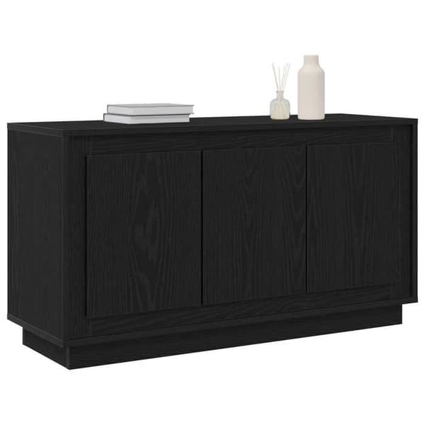 Maison Exclusive - Buffet Sort egetræ 102 x 35 x 55 cm Ingeniørtræ