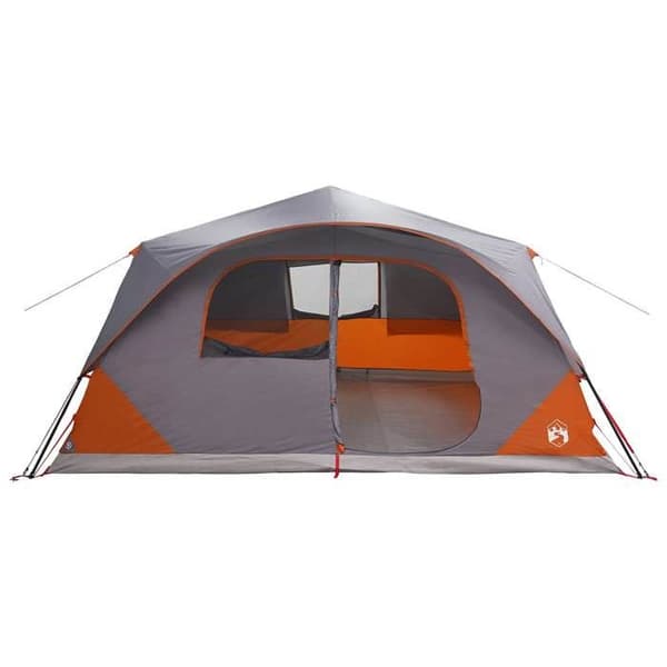 Maison Exclusive - Instantält för 10 personer Grå och orange Polyester och Stål