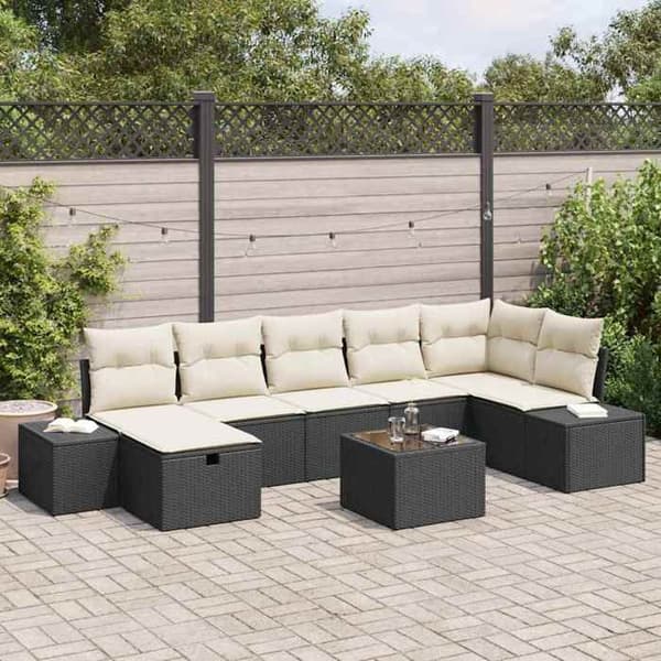 Maison Exclusive - 8-delars soffgrupp i polyrotin
