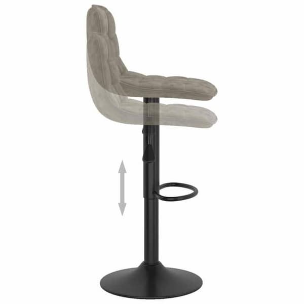 Maison Exclusive - Barstol Ljusgrå Sammet