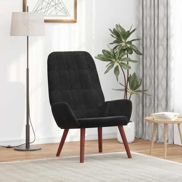 Maison Exclusive - Afslappende stol i sort velour