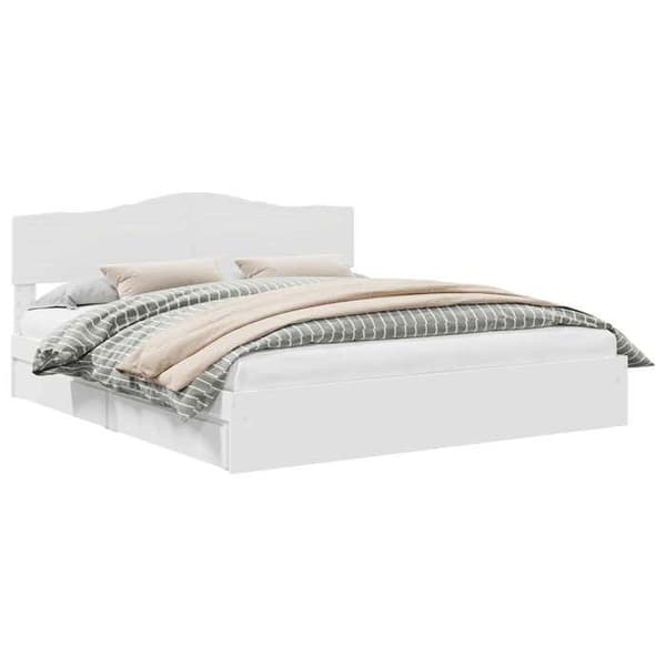 Lys - EKSKLUSIVT HUS - Justerbar - 180 x 200 cm - Hvid - Skuffeopbevaring Vit