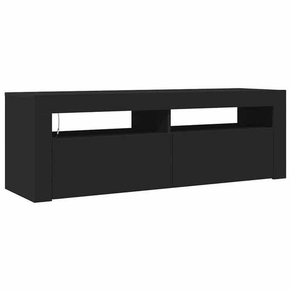 Maison Exclusive - TV-møbel med LED-lys sort 120x35x40 cm