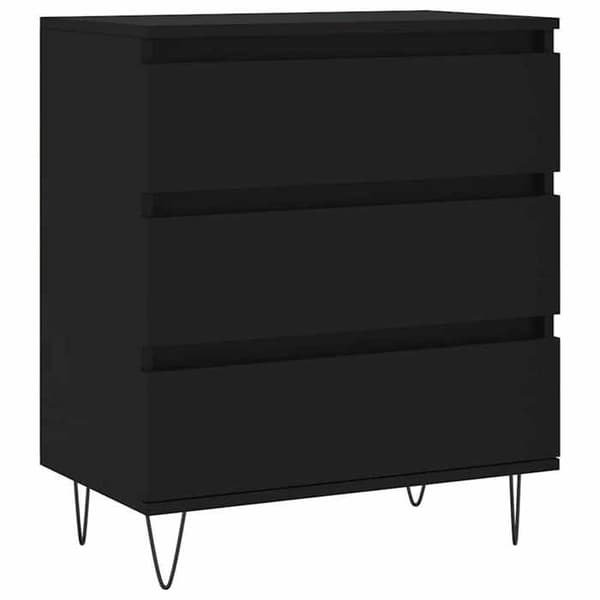 Maison Exclusive - Buffet Sort 60x35x70 cm Ingeniørtræ